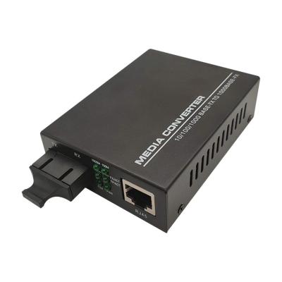 China Brand New FTTH DC/5V AC/100-240V Dual Fiber Single Mode ND-921SW-20 Media Converter for sale