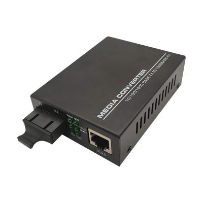 China Auto Monitoring Gigabit Double Crossover FTTH Dual Fiber MDI/MDI-X Single Mode Media Converter for sale