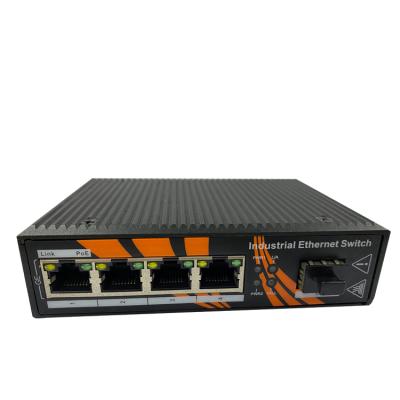 China POE High Performance 4GE+1G SFP Fiber Converter DC12~52V Power Supply And Wide Temperature Network Switch for sale