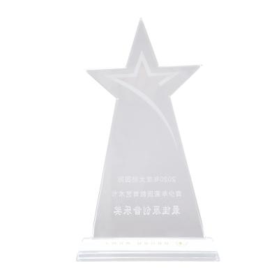 China Customized Glass Crystal Trophy Global Star Business Gift k9 for sale