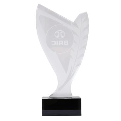 China Customized glass crystal trophy global sport competition k9 gift for sale