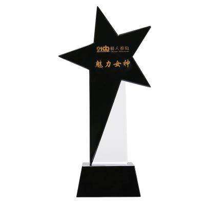 China Customized Multiple Sizes Business Gift Global Star k9 Glass Crystal Trophy for sale