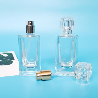 China Global Wholesale 50ml Portable Spray Glass Travel Crystal Perfume Bottle for sale