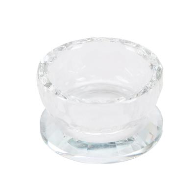 China Ornaments Home Decoration Clear Clear Solid Glass Crystal Candle Holder for sale