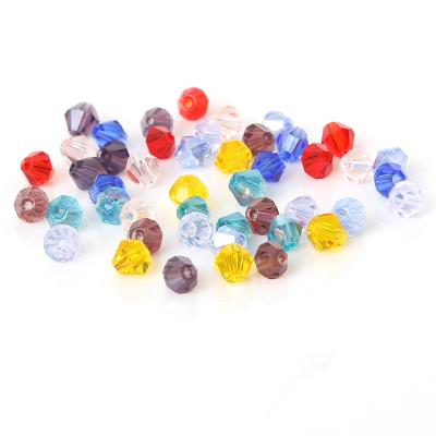 China Global 4mm Faceted Rhombus DIY Loose Beads Material Glass Crystal Beads for sale