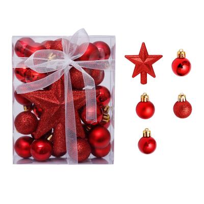 China De Christamas de maison New 3cm Customized Set Fashion 30pcs Christmas Decoration Plastic Inflatable Decorations Snow Balls for sale