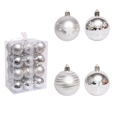 China Wholesale Christmas Multicolor Christmas Trees Hanging Balls 24pcs Christamas Decoration for sale