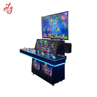 China Fish Hunter 4 Players Stand Up Fish Tables Cabinet With 55 Inch HD LG Monitor 4 Seats Fish Game Machines for sale