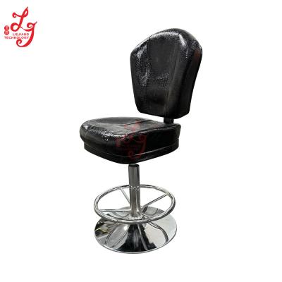 China Casino Chairs C77 Cheap Adjustable Stainless Steel Base Poker Table Chair Slot Machine Chair For Sale for sale