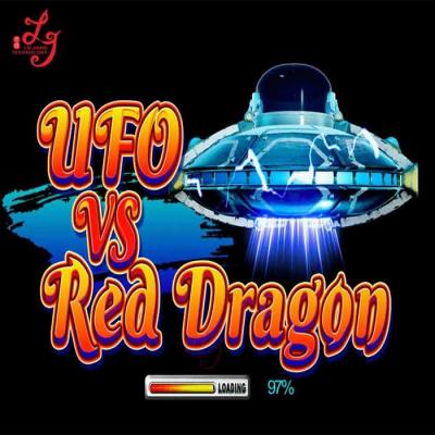 China UFO contra la ranura roja del casino de Dragon Fish Hunter Arcade Skilled que juega las máquinas de Arcade Fish Hunter Gambling Games en venta