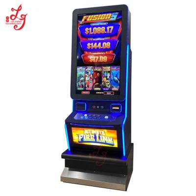 China 43 Inch Touch Screen Fusion 5 Games Machines Monitors With LED Lights Mounted Working With Fusion 5 For Sale for sale