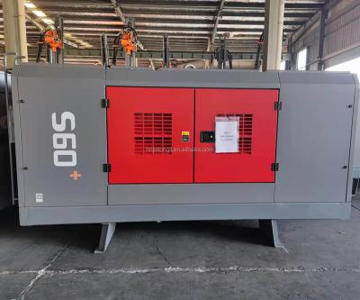 China High efficiency good price and high quality diesel engine screw air compressor for water well drilling rig for sale