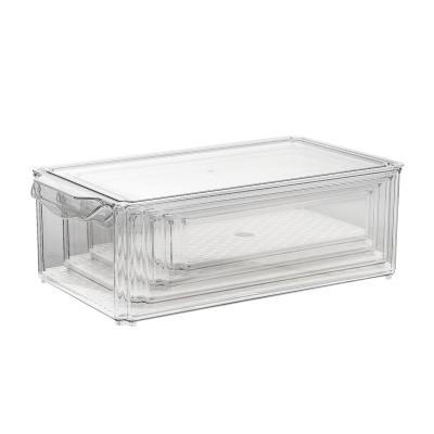 China Modern Plastic Transparent Food Storage Container Set Food Container Refrigerator Container for sale