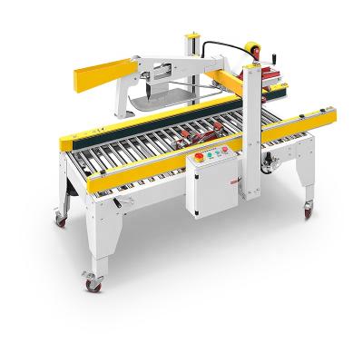 China machinery & FM-Z500B Hardware Automatic Side Drive Folder Cover Carton Sealer For Packing Line Parallel Carton Sealing Machine for sale