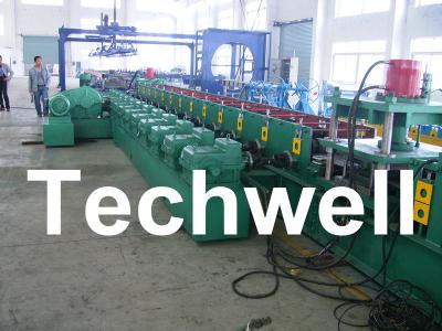 China Automatische PLC-Steuerlandstraßen-Leitschienen-Rolle, die Maschine mit 10-12 m/min der Arbeitsgeschwindigkeit bildet zu verkaufen