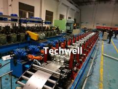 Gearbox Drive Strut C U Channel Roll Forming Machine with 5 Groups Punching and Flying Shear