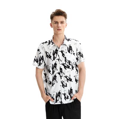 China Anti-pilling Best Selling Latest Custom Fashion Casual Printed White Shirts For Men Pictures for sale