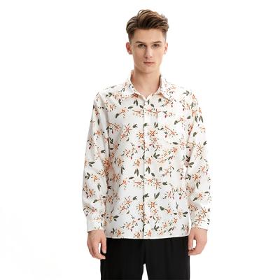 China Wholesale Digital Floral Single Breasted Anti-pilling Printing Long Sleeve Men's Hawaiian Casual Shirts for sale