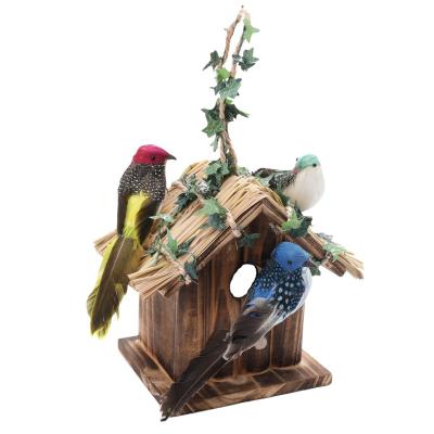 China Viable China Supplier Wholesaler Customized Outdoor Hanging Wooden Aviary Decorations Bird House for sale