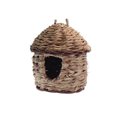 China Viable Nest Hanging Hand - Woven Natural Grass Bird Hummingbird House Handcrafted Voliera by Uccelli Casitas Pajaros Bird Houses for sale