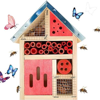 China Lady Bug Tadpole Frog Kit Ladybug House For Garden Breathable Brand New Wooden Quality Insect Bug House for sale