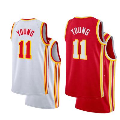 China Antibacterial Sports Wear Trae Young Basketball Jersey Men's Atlanta Basketball Shirts for sale