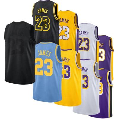 China Los Angeles Sports James Basketball Jersey Shirts #23 Antibacterial King James Jersey for sale