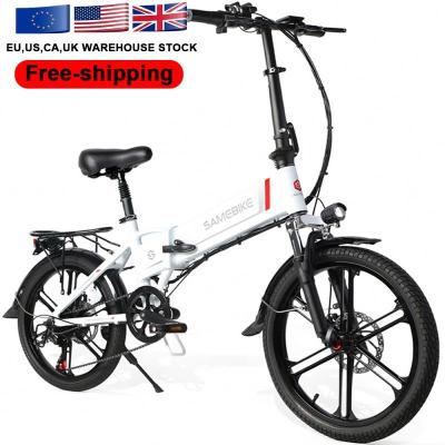 China Hot Selling Aluminum Alloy Dropshipping To EU Upgraded Version 20inch Electric Foldable City Bicycle Ebike 20LVXD30 Electric Bike for sale