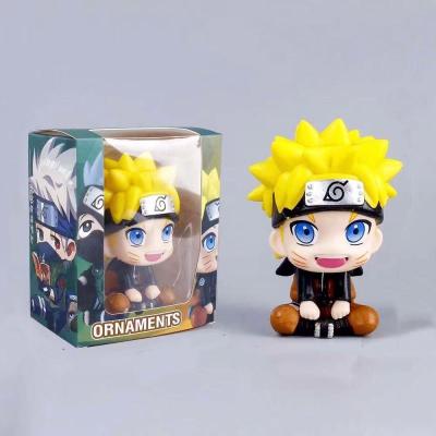 China Birthday Novelty Gifts Set Anime Kakashi Uchiha Sasuke Uchiha Itachi PVC Peripheral Sitting Action Number With Box Craf006 for sale