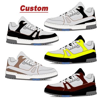 China Basketball shoes sports dropshipping genuine leather retro low top custom brand manufacturer Women Men Private brand custom luxury sneakers for sale