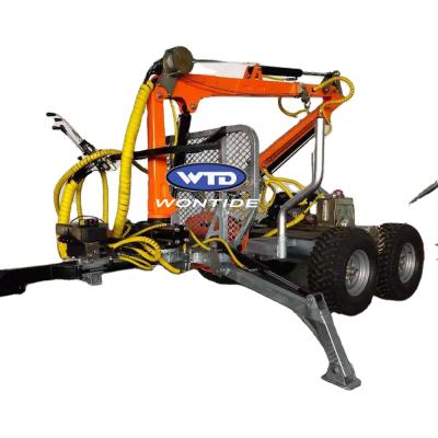 China Hydraulic Machinery Repair Shops CE Certification 450 Log Trailer Log Grapple Crane ATV for sale