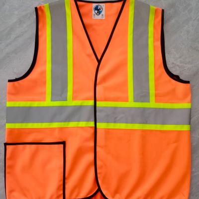 China Baidun safety reflective reflective vest with material no.HS-698 pocket hi-force model for sale