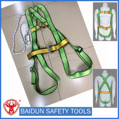 China Full Body Work Safety Belt Work Safety Belt Body Harness with Safety Lanyard Rope for sale