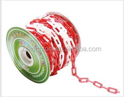 China Road Traffic 7mm Plastic Warning Chain Plastic /safety Chain For Construction Site for sale