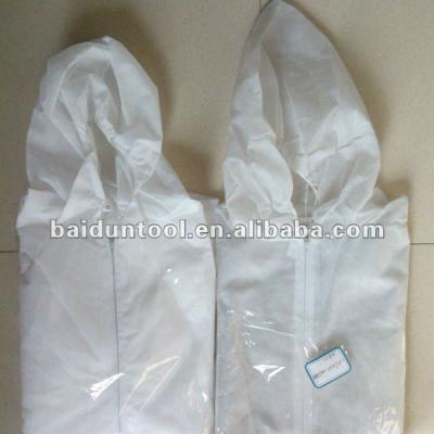 China Dustproof Disposable Painter Working Uniform White Color for sale