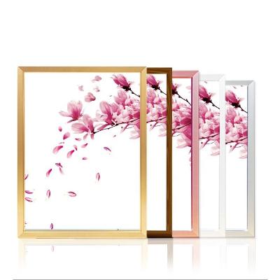 China Indoor Poster Frame With Light Silver Easy Open Snap Frame Aluminum Alloy Led Advertising Light Box for sale