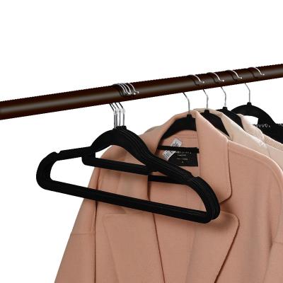 China Factory Price Crochet KOREAN Steel Non Slip Felt Space Saving Velvet Suit Hangers For Fabrics for sale