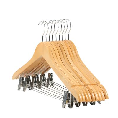 China Great price eco-friendly material advantages are high quality welcome inquiry hanger with wooden clips wooden hanger for sale