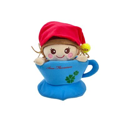 China Cotton the best selling toy processing 25CM cute little teacup girl cartoon dolls plush toy customization for sale