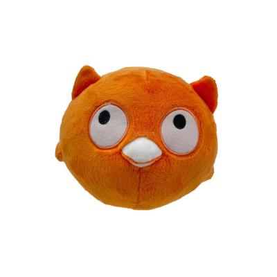 China Plush export to Japan creative toys OEM custom cartoon kawaii animal Chubby Foolishly Orange Bird Plush stuffed dolls plush pillow for sale