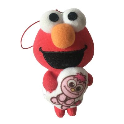 China Cotton America's Hottest Goods Sesame Street Elmo Plush Charm Keychains Logo Stuffed Toys Figures Custom Made for sale