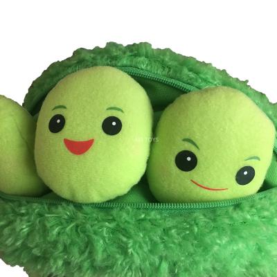 China Creative Pillow Gift Anti Dust Mites Factory Direct Selling Pea Pod Logo Pillow Neck Pillow Pea Custom Plush Doll for sale