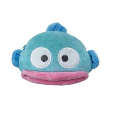 China New Japan Sanrio Cotton SANRIO Series Hanton Fish Monster Fish Bag Zipper OEM Cartoon Image Plush Toys Custom Cute Doll Ugly Coin Purse for sale