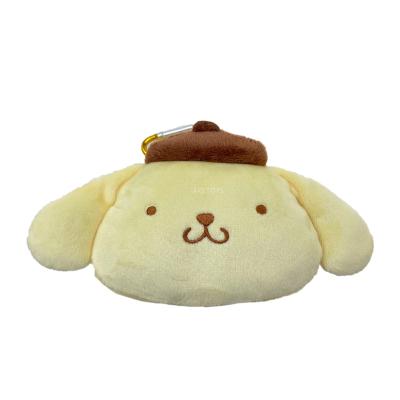 China New Japan Sanrio Style Japan Series Pom Pom Purin Pudding Dog Zipper Bag Coin Purse OEM Cartoon Image Plush Toys Custom Cute Doll for sale