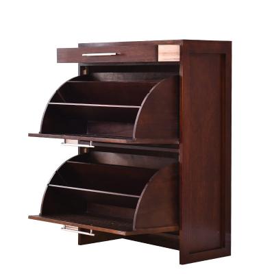 China Other Shoe Cabinet Six-Layer Storage High Quality Solid Wood Shoe Rack Breathable And Durable for sale