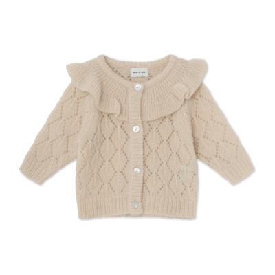 China Breathable Newborn Babies Cardigan Sweater Toddler Baby Ivory Fall Clothing for sale