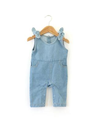 China Lovely Baby Denim Romper Girls Baby Clothes Rompers for sale