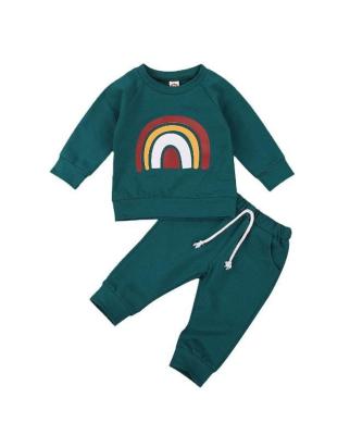 China Baby Hoodie Anti-Shrink Sweatshirt And Sweatpants Unisex Kids Outfits Baby Clothing Set for sale