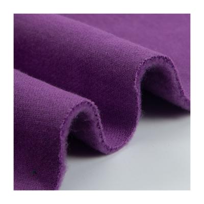 China Brushed stock good quality KF984G peached sueded face brush back TC fleece terry knit fabric for hoodies for sale