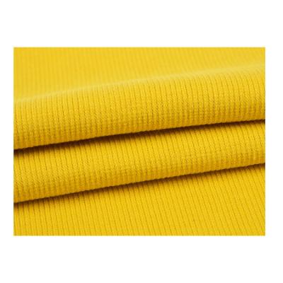 China Tear-Resistant Knit Rib Fabric Quick Delivery #TYCP-KF1182 260gsm Cotton Spandex 2x2 Rib For Vest for sale